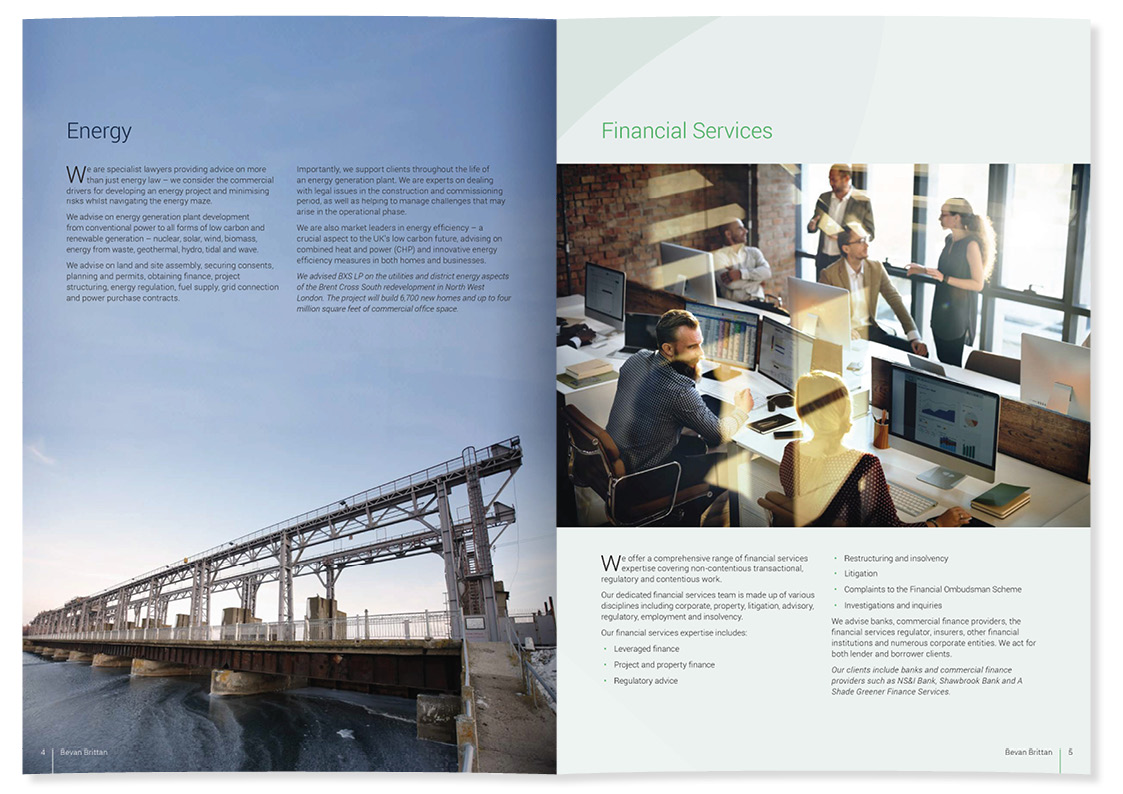 Bevan Brittan Welcome company brochure inner spread pages